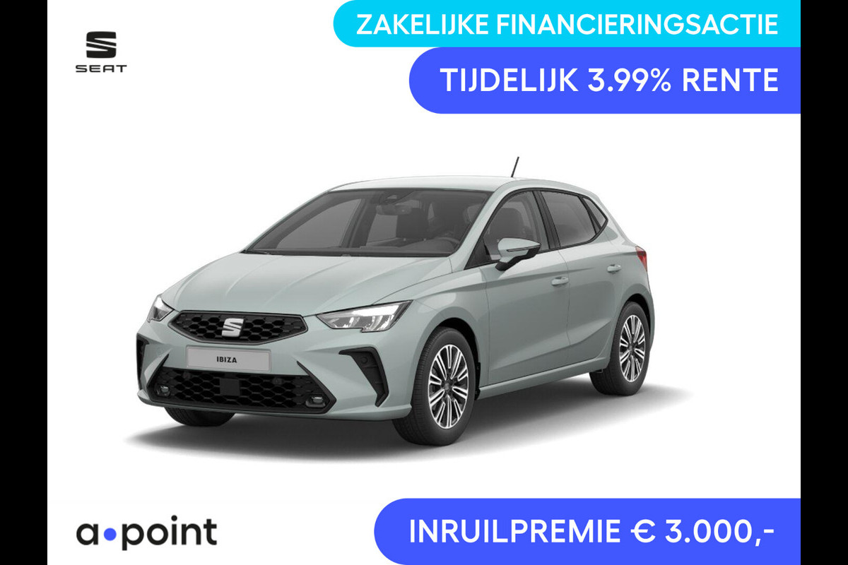 Seat Ibiza Style Business Connect 1.0 EcoTSI 95 pk | Oniric Grey Metallic | Velgen 'Design Machined' | Safe & Driving Pack M | Apple Carplay | Sensoren V+A | Achteruitrij camera