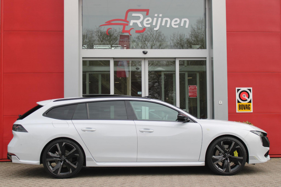 Peugeot 508 SW PSE 1.6 HYbrid 360PK AWD | PANORAMISCH SCHUIF/KANTELDAK | FOCAL® PREMIUM AUDIOSYSTEEM MET 10 SPEAKERS | MATRIX KOPLAMPEN | SFEERVERLICHTING | 360 HD PARKEERCAMERA'S | VERWARMDE VOORRUITRAND | DRAADLOOS APPLECARPLAY/ANDROID AUTO | NAVIGATIE | ADAPTIEVE CRUISE CONTROL | SPORT HIGH PERFORMANCE ONDERSTEL | ACTIVE SUSPENSION CONTROL | ANTIDIEFSTAL PACK (ALARM) | NIGHT VISION | 20" LICHTMETALEN ''EXXAR'' VELGEN | VERWARMBARE AGR SPORTSTOELEN MET MASSAGEFUNCTIE | BEKLEDING ''NAPPA LEDER''/ALCANTARA/3D STOF PSE | ELEKTRISCH BEDIENBARE ACHTERKLEP | PEUGEOT SPORT REMKLAUWEN I