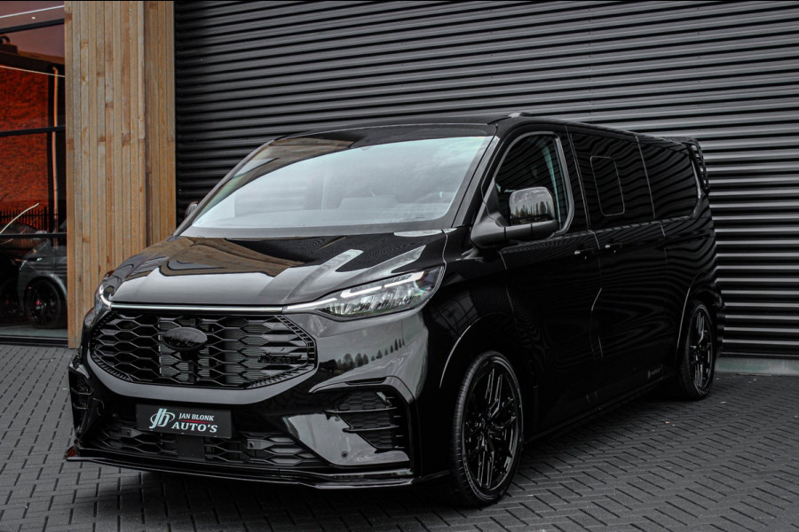 Ford Transit Custom 320 2.0 TDCI L2H1 MS-RT DC AWD DUBBEL CABINE BPM VRIJ / KUIPSTOELEN / DIRECT RIJDEN / NAVIGATIE / FULL BLACK