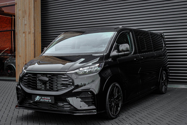 Ford Transit Custom 320 2.0 TDCI L2H1 MS-RT DC AWD DUBBEL CABINE BPM VRIJ / KUIPSTOELEN / DIRECT RIJDEN / NAVIGATIE / FULL BLACK