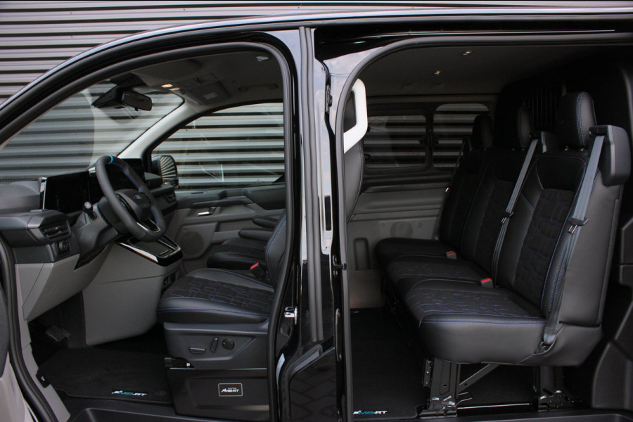 Ford Transit Custom 320 2.0 TDCI L2H1 MS-RT DC AWD DUBBEL CABINE BPM VRIJ / KUIPSTOELEN / DIRECT RIJDEN / NAVIGATIE / FULL BLACK