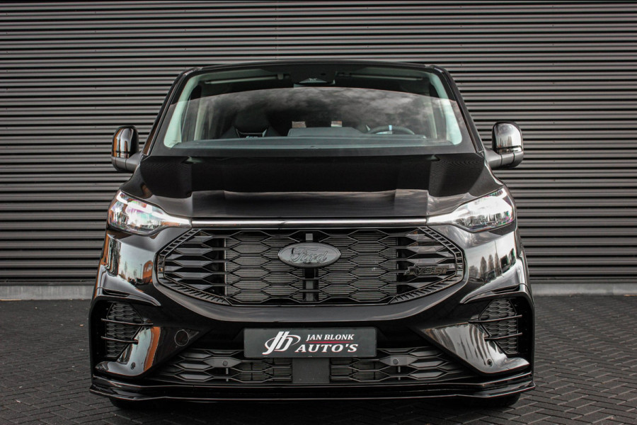 Ford Transit Custom 320 2.0 TDCI L2H1 MS-RT DC AWD DUBBEL CABINE BPM VRIJ / KUIPSTOELEN / DIRECT RIJDEN / NAVIGATIE / FULL BLACK