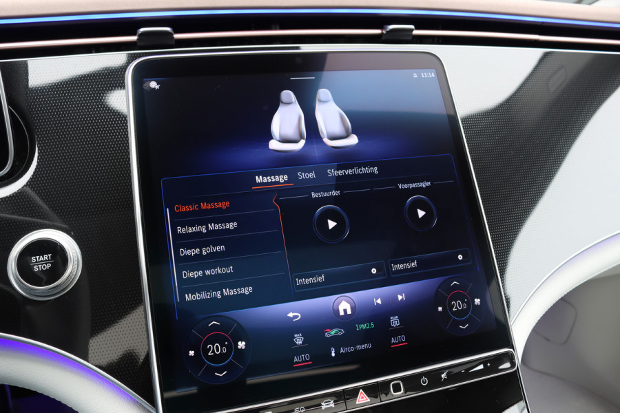 Mercedes-Benz EQE 300 Business Solution Premium 90 kWh | Luchtvering | Distronic+ | Panoramadak | Massage | Burmester | Digital Light | Surround Camera | Augmented Reality | Leder |  Stoelventilatie | Verwarmd Stuurwiel |