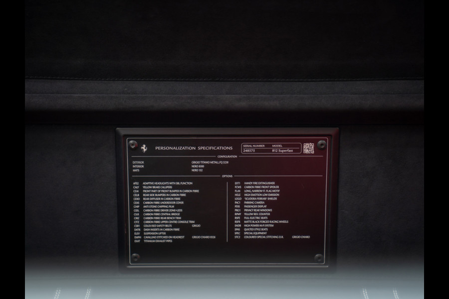 Ferrari 812 Superfast | Full carbon spec | Lift | Pass. display | JBL