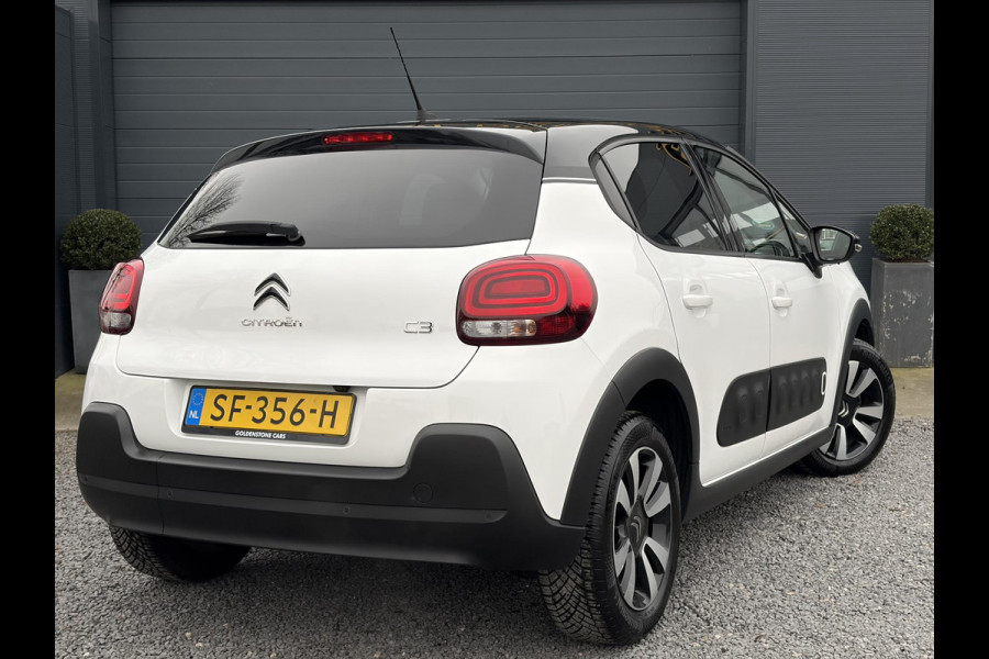 Citroën C3 1.2 PureTech S&S Shine Automaat,Camera,Navi,Pdc,Rijstrooksensor,Recent beurt gehad,Clima,Cruise,Lm velgen,110pk,N.A.P,Apk tot 02-2027