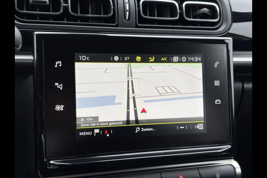 Citroën C3 1.2 PureTech S&S Shine Automaat,Camera,Navi,Pdc,Rijstrooksensor,Recent beurt gehad,Clima,Cruise,Lm velgen,110pk,N.A.P,Apk tot 02-2027