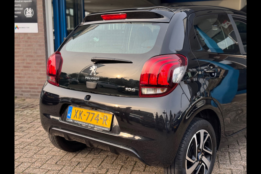 Peugeot 108 1.0 e-VTi Allure 2019 Zwart NAVI CLIMA LM NAP!