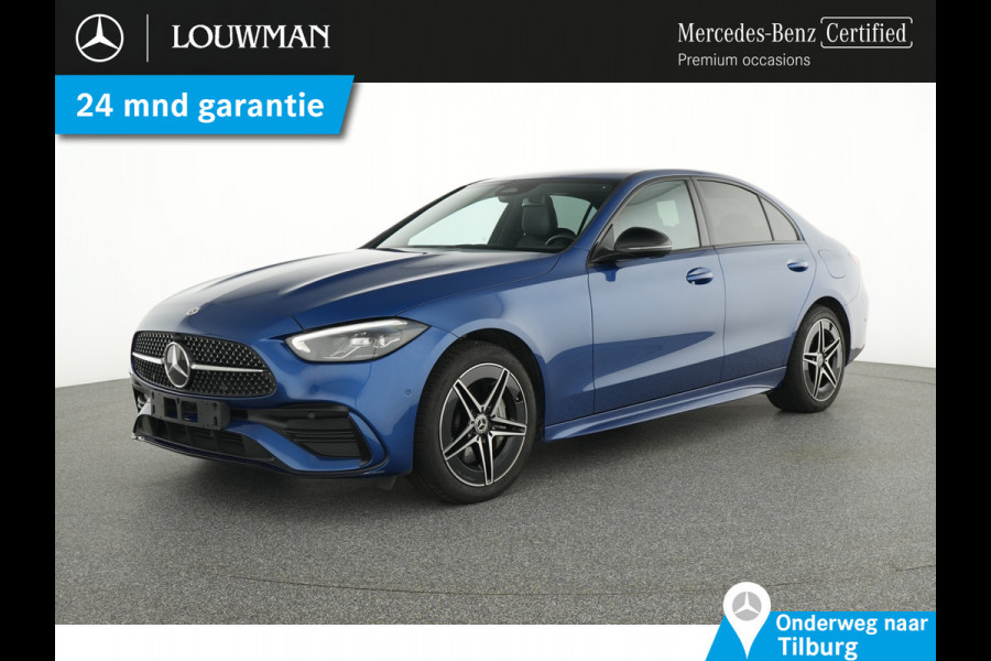 Mercedes-Benz C-Klasse 300 e AMG Plug-In Hybride Trekhaak | AMG LIne | Night Pakket | Memory Voorstoelen | Ledkoplampen | Inclusief 24 maanden Mercedes-Benz Certified garantie voor Europa.