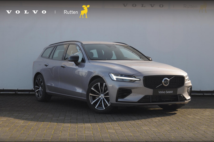 Volvo V60 T6 350PK Automaat AWD Plus Dark / Adaptive cruise control / Elektrische stoelen / Harman Kardon audio / Trekhaak / Pilot assist / BLIS / Stoel en stuur verwarming / Elektrische achterklep / Parkeersensoren met 360 camera / Google infotainment