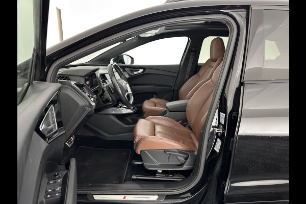 Audi Q4 e-tron 40 S-Line Launch-edition Competition 77 kWh [ 3-Fase-11kW ] {SOH-90%} (INCL-BTW) Aut. *HEATPUMP | PANO | LEATHER | MATRIX-LED | AUDI-SOUND | ADAPTIVE-CRUISE | HEATED-SPORTSEATS | AMBIENTLIGHT | DIGI-COCKPIT | CAMERA | KEYLESS | DAB+ | 20''ALU*