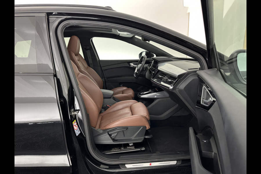 Audi Q4 e-tron 40 S-Line Launch-edition Competition 77 kWh [ 3-Fase-11kW ] {SOH-90%} (INCL-BTW) Aut. *HEATPUMP | PANO | LEATHER | MATRIX-LED | AUDI-SOUND | ADAPTIVE-CRUISE | HEATED-SPORTSEATS | AMBIENTLIGHT | DIGI-COCKPIT | CAMERA | KEYLESS | DAB+ | 20''ALU*