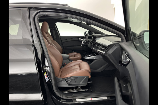 Audi Q4 e-tron 40 S-Line Launch-edition Competition 77 kWh [ 3-Fase-11kW ] {SOH-90%} (INCL-BTW) Aut. *HEATPUMP | PANO | LEATHER | MATRIX-LED | AUDI-SOUND | ADAPTIVE-CRUISE | HEATED-SPORTSEATS | AMBIENTLIGHT | DIGI-COCKPIT | CAMERA | KEYLESS | DAB+ | 20''ALU*