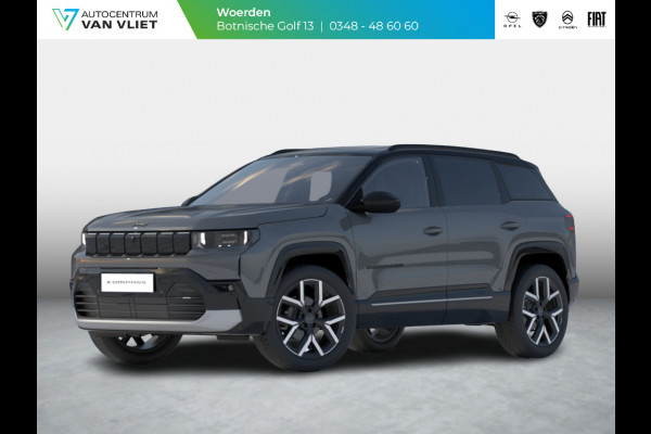 Jeep Compass First Edition 74 kWh | Uit voorraad leverbaar !| Adapt. Cruise | Camera | Carplay | 20" | Elektr. A-Klep | Navi | Winter Pack | Schuif/Kanteldak | Premium Pack | Conv. Pack | Warmtepomp