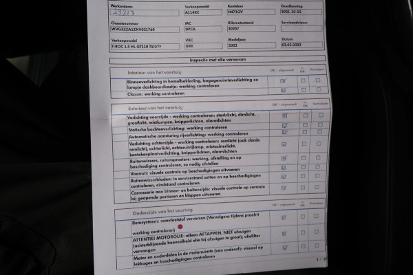 Volkswagen T-Roc 1.5 TSI Sport Business R-Line Automaat - N.A.P. Airco, Cruise, Virtual Display, Carplay.