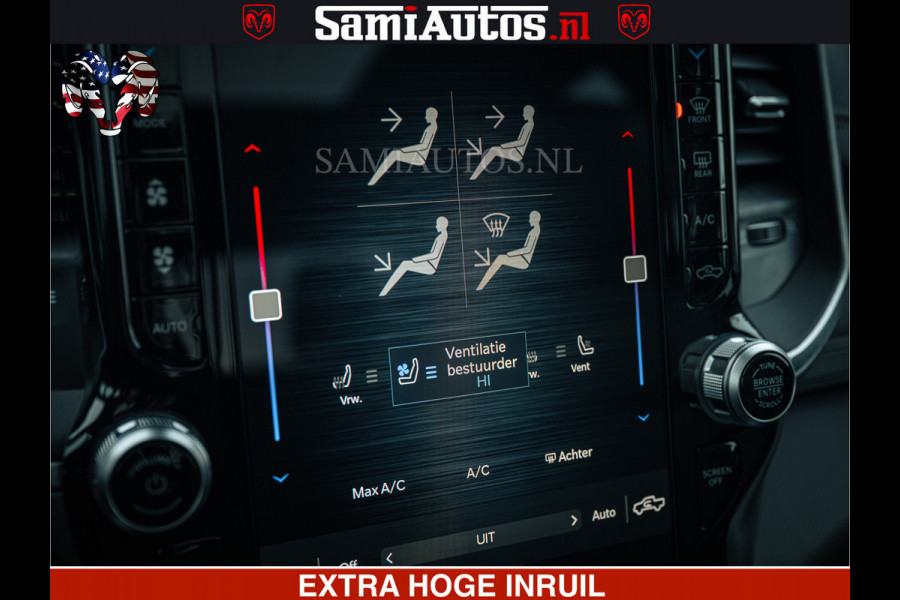 Dodge Ram V8 5.7 402PK | LARAMIE SPORT | Krachtige Hemi | Panorama Dak | 12' Scherm | LPG | Comfortabele Dubbele Cabine met Royale 5 Zitplaatsen | NIEUW EN BPM vrij | Nu Leverbaar uit Voorraad | Nr 2529 - 1277 |