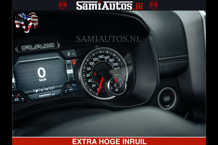 Dodge Ram V8 5.7 402PK | LARAMIE SPORT | Krachtige Hemi | Panorama Dak | 12' Scherm | LPG | Comfortabele Dubbele Cabine met Royale 5 Zitplaatsen | NIEUW EN BPM vrij | Nu Leverbaar uit Voorraad | Nr 2529 - 1277 |