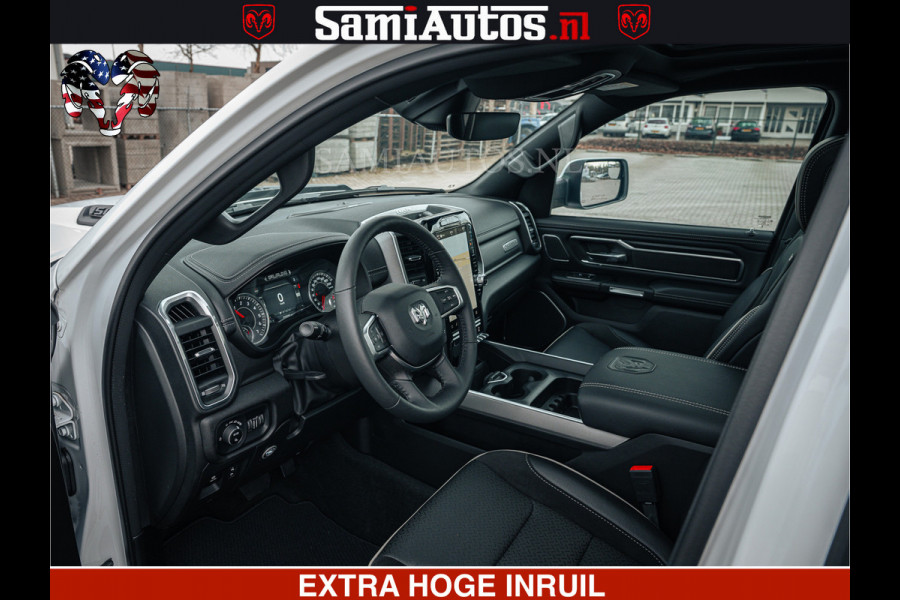 Dodge Ram V8 5.7 402PK | LARAMIE SPORT | Krachtige Hemi | Panorama Dak | 12' Scherm | LPG | Comfortabele Dubbele Cabine met Royale 5 Zitplaatsen | NIEUW EN BPM vrij | Nu Leverbaar uit Voorraad | Nr 2529 - 1277 |