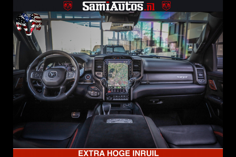 Dodge Ram 1500 TRX 6.2 4X4 | FULL PPF WRAP | HELLCAT | DIGI CLUSTER | RAMBAR | BEADLOCK WHEELS | PANORAMA | HEADUP | 360CAM | 12'' MULTIMEDIA | CARBON PACK | 3500KG | ZEER EXCLUSIEF