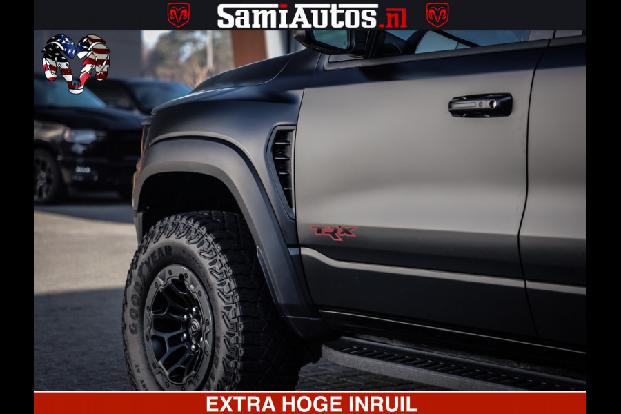 Dodge Ram 1500 TRX 6.2 4X4 | FULL PPF WRAP | HELLCAT | DIGI CLUSTER | RAMBAR | BEADLOCK WHEELS | PANORAMA | HEADUP | 360CAM | 12'' MULTIMEDIA | CARBON PACK | 3500KG | ZEER EXCLUSIEF