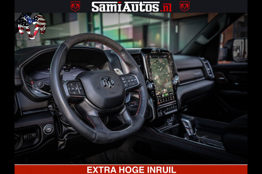 Dodge Ram 1500 TRX 6.2 4X4 | FULL PPF WRAP | HELLCAT | DIGI CLUSTER | RAMBAR | BEADLOCK WHEELS | PANORAMA | HEADUP | 360CAM | 12'' MULTIMEDIA | CARBON PACK | 3500KG | ZEER EXCLUSIEF