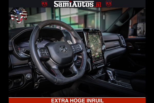Dodge Ram 1500 TRX 6.2 4X4 | FULL PPF WRAP | HELLCAT | DIGI CLUSTER | RAMBAR | BEADLOCK WHEELS | PANORAMA | HEADUP | 360CAM | 12'' MULTIMEDIA | CARBON PACK | 3500KG | ZEER EXCLUSIEF