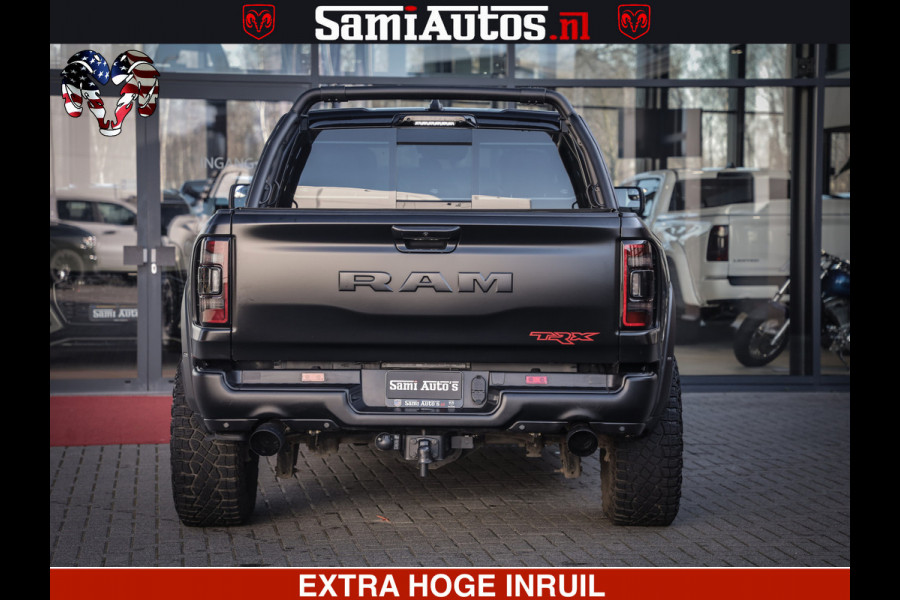 Dodge Ram 1500 TRX 6.2 4X4 | FULL PPF WRAP | HELLCAT | DIGI CLUSTER | RAMBAR | BEADLOCK WHEELS | PANORAMA | HEADUP | 360CAM | 12'' MULTIMEDIA | CARBON PACK | 3500KG | ZEER EXCLUSIEF