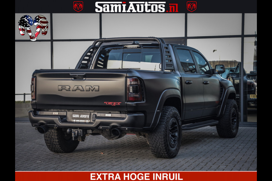 Dodge Ram 1500 TRX 6.2 4X4 | FULL PPF WRAP | HELLCAT | DIGI CLUSTER | RAMBAR | BEADLOCK WHEELS | PANORAMA | HEADUP | 360CAM | 12'' MULTIMEDIA | CARBON PACK | 3500KG | ZEER EXCLUSIEF