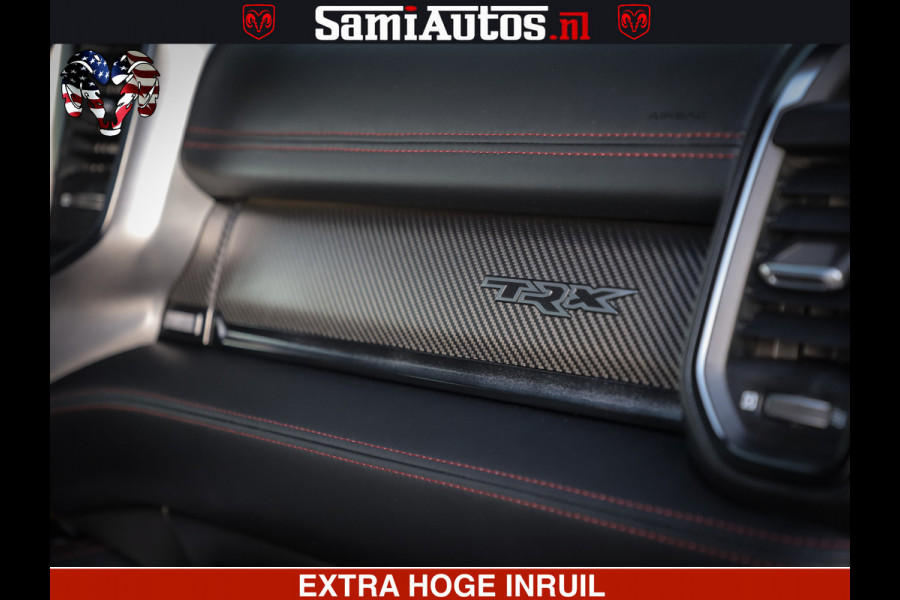 Dodge Ram 1500 TRX 6.2 4X4 | FULL PPF WRAP | HELLCAT | DIGI CLUSTER | RAMBAR | BEADLOCK WHEELS | PANORAMA | HEADUP | 360CAM | 12'' MULTIMEDIA | CARBON PACK | 3500KG | ZEER EXCLUSIEF