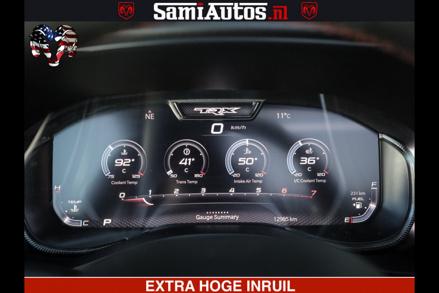 Dodge Ram 1500 TRX 6.2 4X4 | FULL PPF WRAP | HELLCAT | DIGI CLUSTER | RAMBAR | BEADLOCK WHEELS | PANORAMA | HEADUP | 360CAM | 12'' MULTIMEDIA | CARBON PACK | 3500KG | ZEER EXCLUSIEF