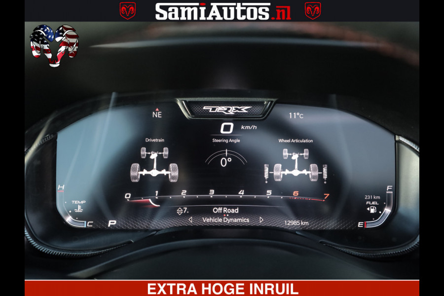 Dodge Ram 1500 TRX 6.2 4X4 | FULL PPF WRAP | HELLCAT | DIGI CLUSTER | RAMBAR | BEADLOCK WHEELS | PANORAMA | HEADUP | 360CAM | 12'' MULTIMEDIA | CARBON PACK | 3500KG | ZEER EXCLUSIEF