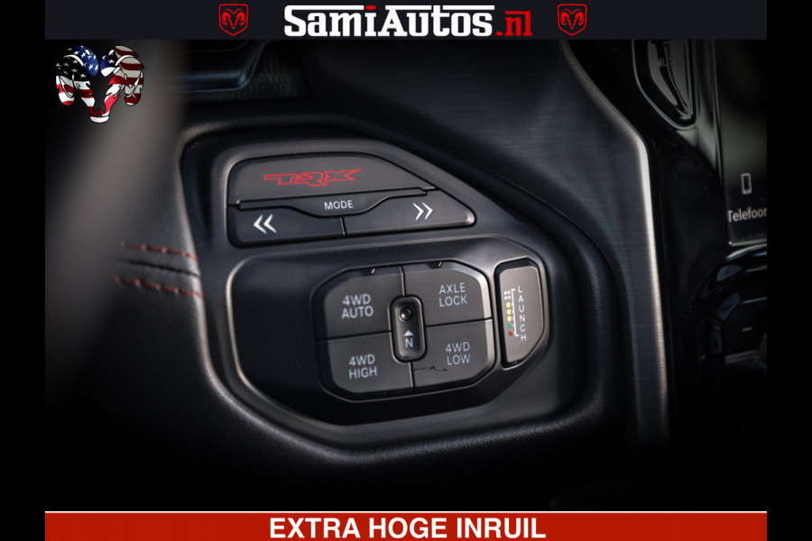 Dodge Ram 1500 TRX 6.2 4X4 | FULL PPF WRAP | HELLCAT | DIGI CLUSTER | RAMBAR | BEADLOCK WHEELS | PANORAMA | HEADUP | 360CAM | 12'' MULTIMEDIA | CARBON PACK | 3500KG | ZEER EXCLUSIEF