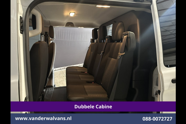 Ford Transit Custom 2.0 TDCI 170pk L2H1 Dubbele Cabine Euro6 Airco | 5-Zits | 2x Zijdeur | Camera | Navigatie | LED, Apple Carplay, Android Auto, Cruisecontrol, Verwarmde voorruit, Trekhaak, Parkeersensoren