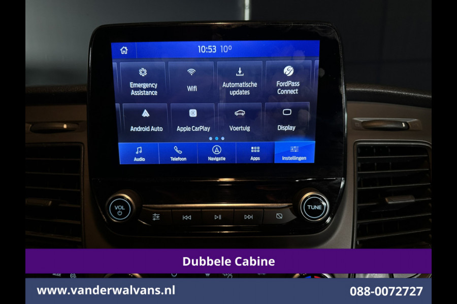 Ford Transit Custom 2.0 TDCI 170pk L2H1 Dubbele Cabine Euro6 Airco | 5-Zits | 2x Zijdeur | Camera | Navigatie | LED, Apple Carplay, Android Auto, Cruisecontrol, Verwarmde voorruit, Trekhaak, Parkeersensoren