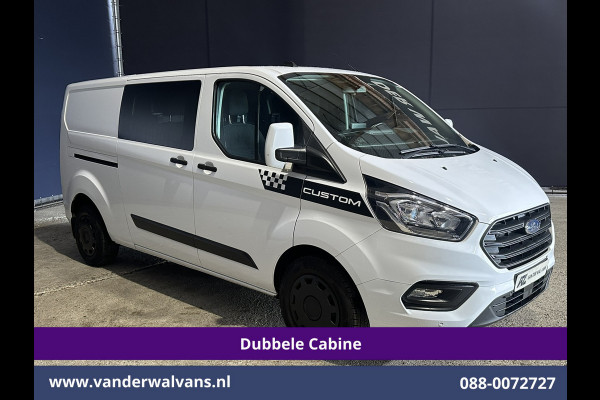 Ford Transit Custom 2.0 TDCI 170pk L2H1 Dubbele Cabine Euro6 Airco | 5-Zits | 2x Zijdeur | Camera | Navigatie | LED, Apple Carplay, Android Auto, Cruisecontrol, Verwarmde voorruit, Trekhaak, Parkeersensoren
