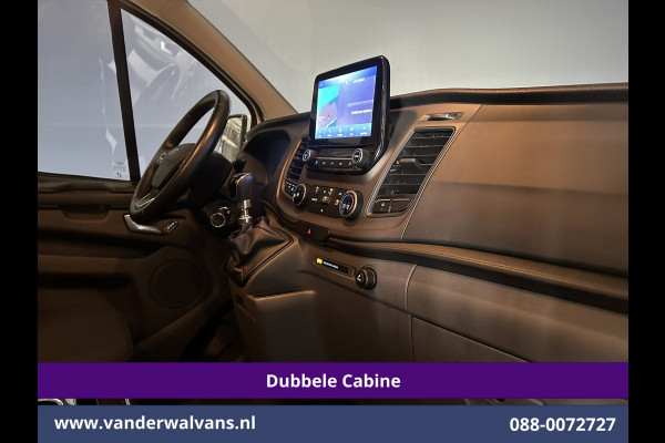 Ford Transit Custom 2.0 TDCI 170pk L2H1 Dubbele Cabine Euro6 Airco | 5-Zits | 2x Zijdeur | Camera | Navigatie | LED, Apple Carplay, Android Auto, Cruisecontrol, Verwarmde voorruit, Trekhaak, Parkeersensoren