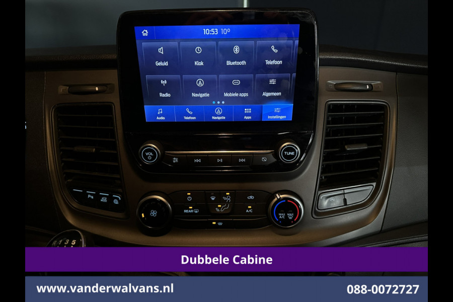 Ford Transit Custom 2.0 TDCI 170pk L2H1 Dubbele Cabine Euro6 Airco | 5-Zits | 2x Zijdeur | Camera | Navigatie | LED, Apple Carplay, Android Auto, Cruisecontrol, Verwarmde voorruit, Trekhaak, Parkeersensoren