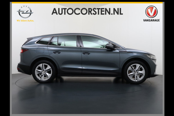Škoda ENYAQ iV 80 Trekhaak Adap.Cruise 3 Fase Warmtepomp Camera Apple Carplay/Android Auto Navi Ecc Pdc Assistentie+Climate Pakket Led Lmv Stoel+Stuurverwarming Lane Assist File Assistent Bluetooth Isofix Keyless-go Connected services Dodehoek detector 1e Eigenaar Origineel Nederlandse Auto 1.000KG Trekgewicht