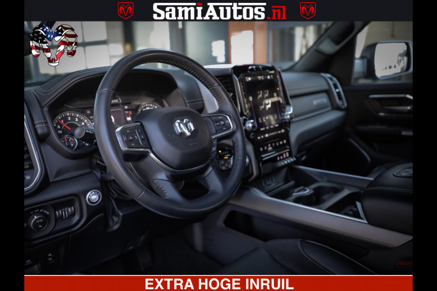 Dodge Ram 1500 LARAMIE SPORT | 5.7 V8 4X4 | 12 INCH MULTIMEDIA | MEMORY SEAT | BED STEP | 3500KG | GRANITE CRYSTAL | PRINS LPG | CRUISE | FULL LED | ALARM K3 | UITLAAT KLEP SYSTEEM ALS NIEUW!