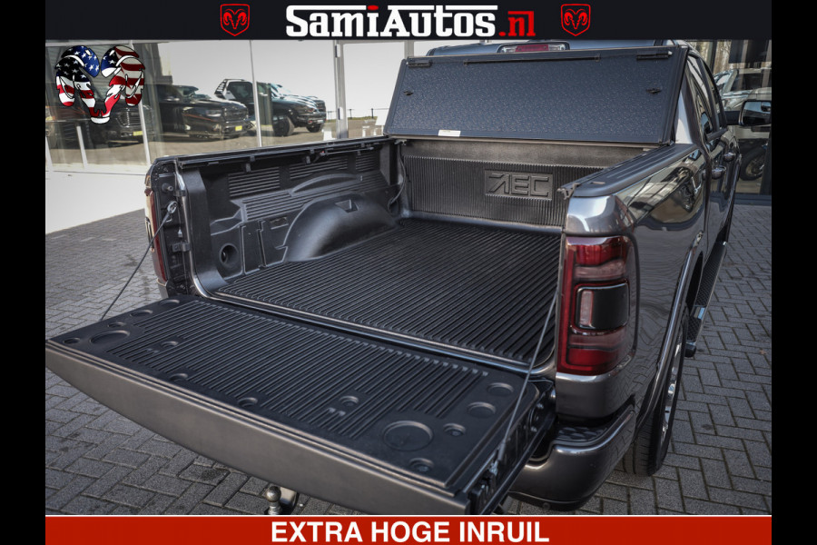 Dodge Ram 1500 LARAMIE SPORT | 5.7 V8 4X4 | 12 INCH MULTIMEDIA | MEMORY SEAT | BED STEP | 3500KG | GRANITE CRYSTAL | PRINS LPG | CRUISE | FULL LED | ALARM K3 | UITLAAT KLEP SYSTEEM ALS NIEUW!