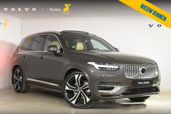 Volvo XC90 T8 455PK Recharge AWD Ultimate Bright / Luchtvering / Bowers & Wilkins / Schuif-kanteldak / 360 Camera / Head Up Display / Nappaleder met ventilatie / Massagefunctie / Gelamineerde zijruiten / 22'' Velgen / Trekhaak /  Stoelverwarming / Stuurverwarming