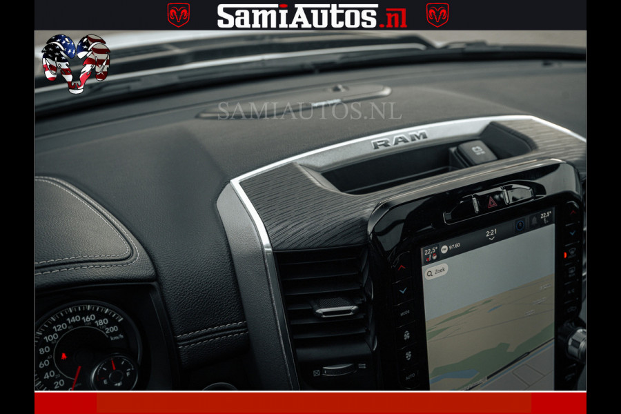 Dodge Ram V8 5.7 402PK | LARAMIE SPORT | Krachtige Hemi | Panorama Dak | 12' Scherm | LPG | Comfortabele Dubbele Cabine met Royale 5 Zitplaatsen | NIEUW EN BPM vrij | Nu Leverbaar uit Voorraad | Nr 2528 - 1276 |
