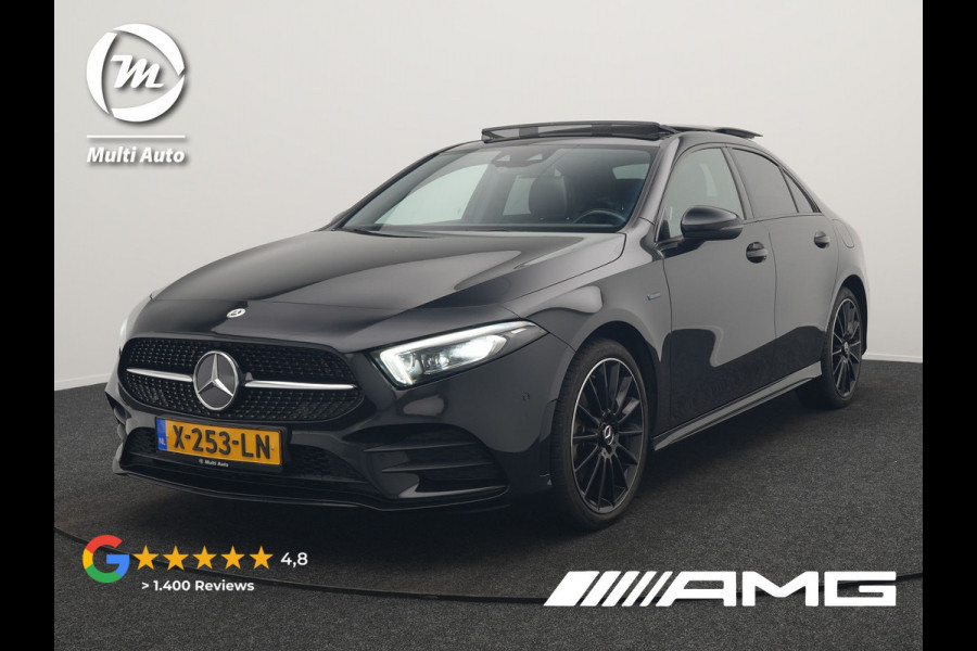 Mercedes-Benz A-Klasse 250 e AMG Line PHEV 218pk | Panodak | Multibeam LED | Alcantara Sportstoelen Verwarmd | Apple Carplay | Sfeerverlichting | Blis | Cruise Control | Navigatie | Virtual | DAB | Plug In Hybrid |