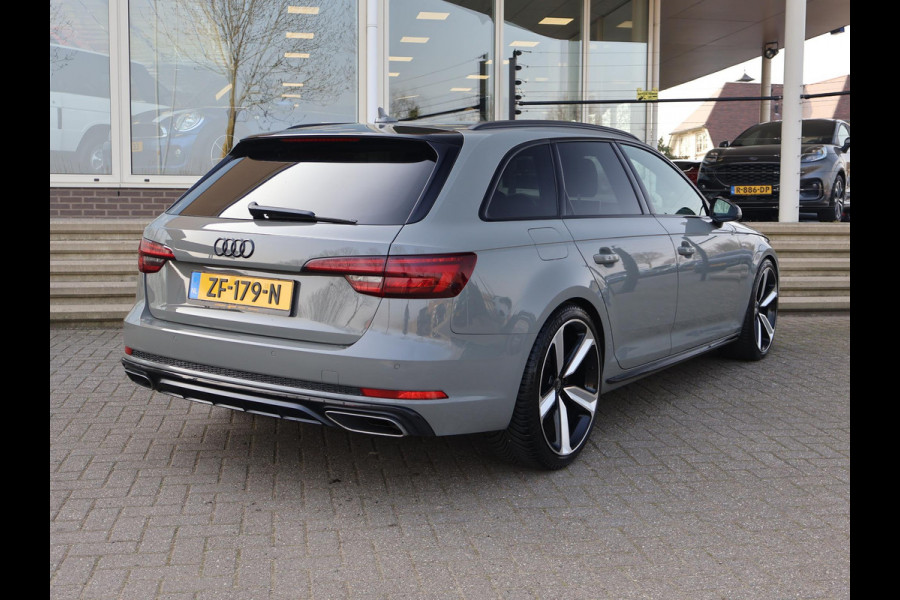 Audi A4 Avant 35 TFSI SPORT S LINE BLACK EDITION QUANTUMGRIJS + LEDER SPORTINTERIEUR | TREKHAAK | 20 INCH