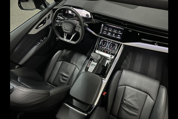 Audi Q7 55 TFSI e S-Line | Panorama | Leder | Luchtvering | LED-Matrix | Keyless-Go | 22 inch | Memory | Stoelverwarming V+A | Camera | Virtual-Cockpit | 3-Zone Clima | Draadloos Laden | Standkachel | Getint Glas |