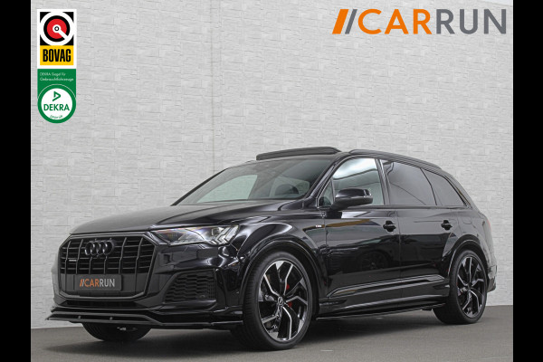Audi Q7 55 TFSI e S-Line | Panorama | Leder | Luchtvering | LED-Matrix | Keyless-Go | 22 inch | Memory | Stoelverwarming V+A | Camera | Virtual-Cockpit | 3-Zone Clima | Draadloos Laden | Standkachel | Getint Glas |