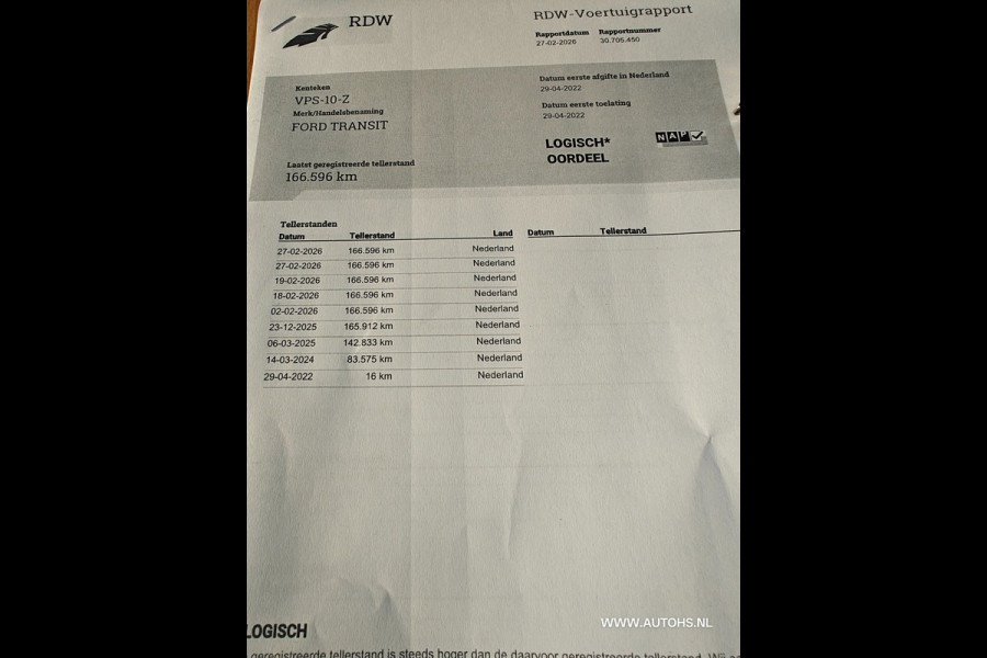 Ford Transit 350 2.0 TDCI L3H3, RWD , 1e eig , Euro 6 , Apk 4-2027 , Prachtige hoge bus , camera , cruise, nieuwe banden.