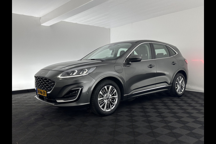 Ford Kuga 2.5 PHEV Vignale (Plug-In) (INCL-BTW) Aut. *HEAD-UP | LEATHER | DIGI-COCKPIT | FULL-LED | KEYLESS | DAB | CARPLAY | NAVI-FULLMAP | MEMORY-PACK | HEATED-COMFORTSEATS | PRIVACYGLASS | TOWBAR | 18''ALU*