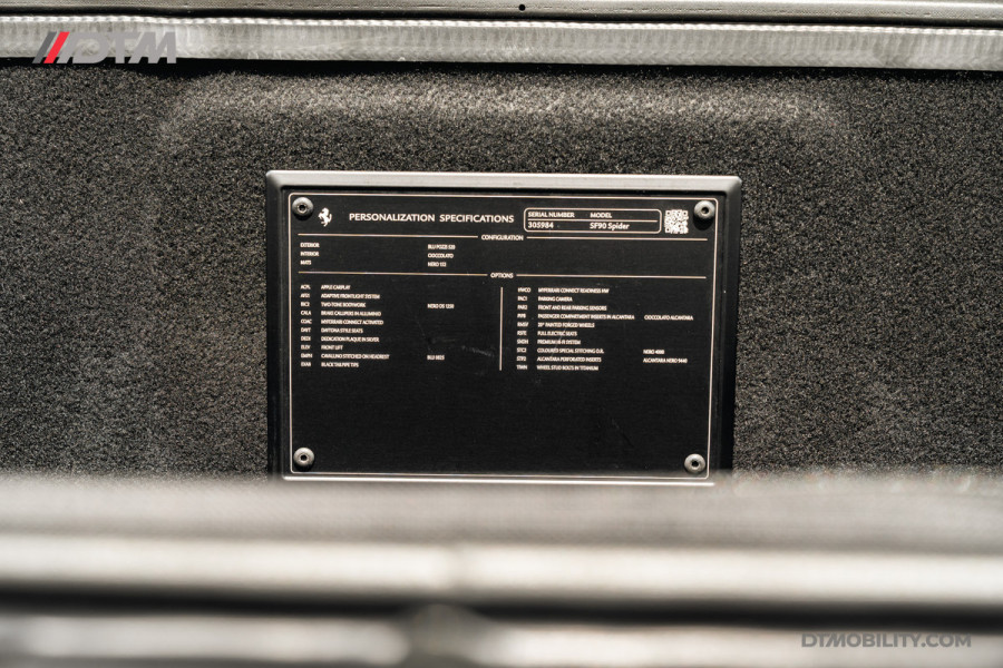 Ferrari SF90 Spider 4.0 V8 | Blu Pozzi | Daytona Seats Cioccolato |