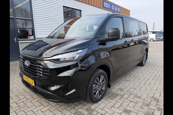 Ford Transit Custom 320 2.0 TDCI L2H1 Trend originele DC 5 persoons / vaste prijs rijklaar € 40.950 ex btw / NIEUW bpm vrij / euro 6 / dubbele schuifdeur / zwart metallic / lichtmetalen velgen !