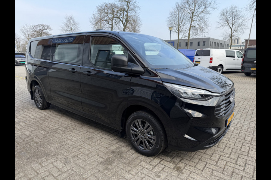 Ford Transit Custom 320 2.0 TDCI L2H1 Trend originele DC 5 persoons / vaste prijs rijklaar € 40.950 ex btw / NIEUW bpm vrij / euro 6 / dubbele schuifdeur / zwart metallic / lichtmetalen velgen !